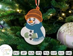 Alternative view of Snowman Ornament