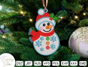 Snowman Red Hat Ornament