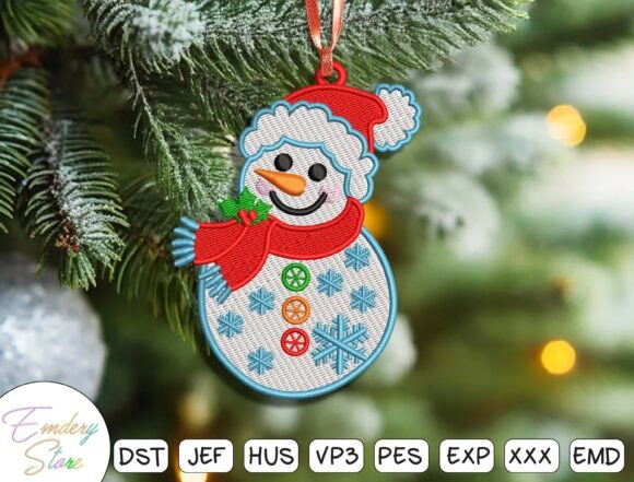 Snowman Red Hat Ornament