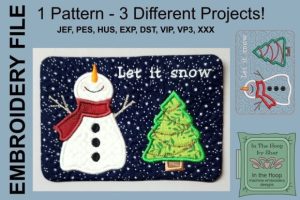 Alternative view of Snowman & Tree Mug Rug
