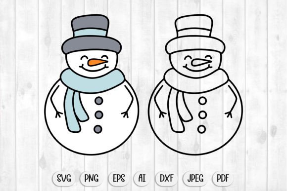 Snowman Svg, Christmas Svg, Cute Snowman