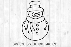 Alternative view of Snowman Svg, Christmas Svg, Cute Snowman