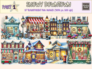 Snowy Downtown Clipart