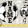 Soccer Ball Name SVG Clipart for Cricut