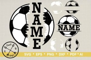 Soccer Ball Name SVG Clipart for Cricut