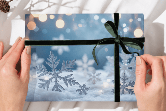 Soft Blue and White Christmas Background - Image 3