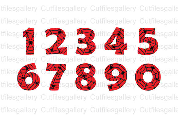 Spiderman Web Number 0-9 SVG, Spider Web
