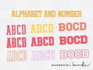 Alternative view of Sports Jersey Bundle Font