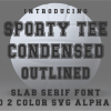 Sporty Tee Condensed Outlined Font