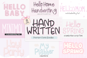 Spring, Handwritten Bundles Font