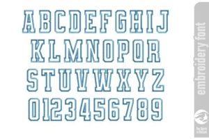 Alternative view of Squad Varsity Applique Font - Medium