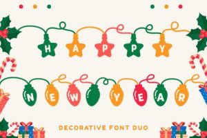 Alternative view of Star Lights Christmas Font