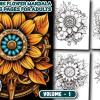 Steampunk Flower Mandala Coloring Pages