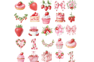 Alternative view of Strawberry Clipart, Berry First Clipart