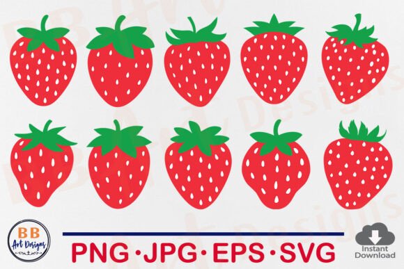 Strawberry SVG, Strawberry Clipart PNG