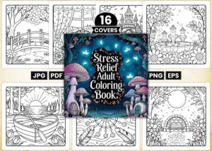 Alternative view of Stress Relief Adult Coloring Book Pages
