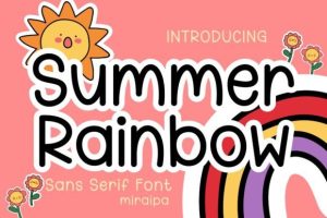 Summer Rainbow Font Font