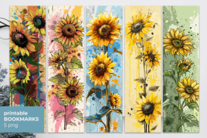 Sunflowers Bookmarks, Bookmark Png