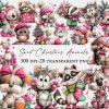 Sweet Christmas Animals Clipart
