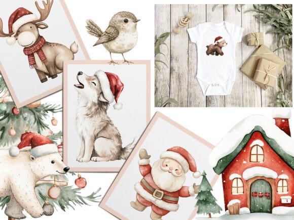 Sweet Christmas Woodland Animals Bundle - Image 6