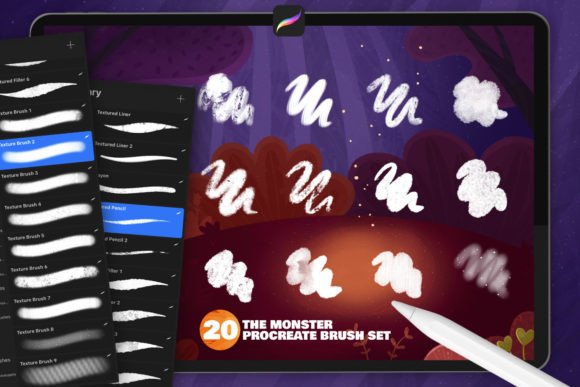 The MONSTER: PROCREATE BRUSHES - Image 4