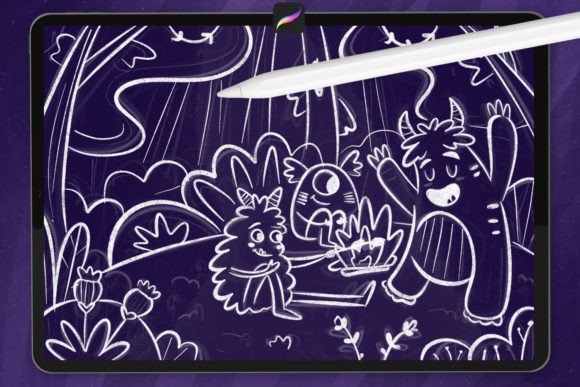 The MONSTER: PROCREATE BRUSHES - Image 6