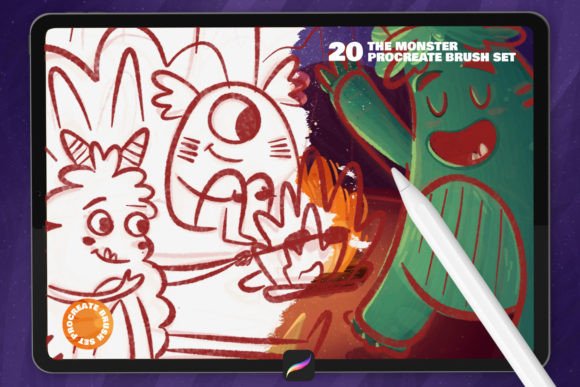 The MONSTER: PROCREATE BRUSHES - Image 8