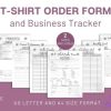 T-Shirt Order Form - Business Tracker