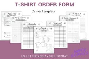 Alternative view of T-Shirt Order Form - Business Tracker