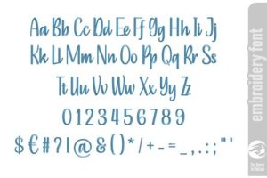 Alternative view of Tasteful Sandwich Embroidery Font - L