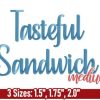 Tasteful Sandwich Embroidery Font - M