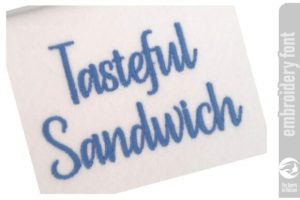 Alternative view of Tasteful Sandwich Embroidery Font - M