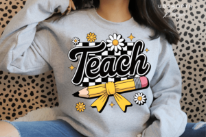Teach PNG Cute Teacher Shirt Design