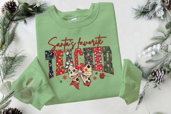 Teacher Christmas PNG Santa's Favorite - Image 4