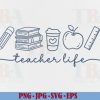 Teacher Life Svg, Preppy Back to School