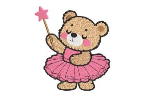 Teddy Bear Girl in Dress – Adorable Baby