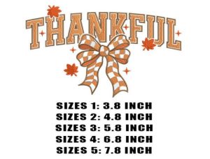 Alternative view of Thankful Bow Embroidery Design