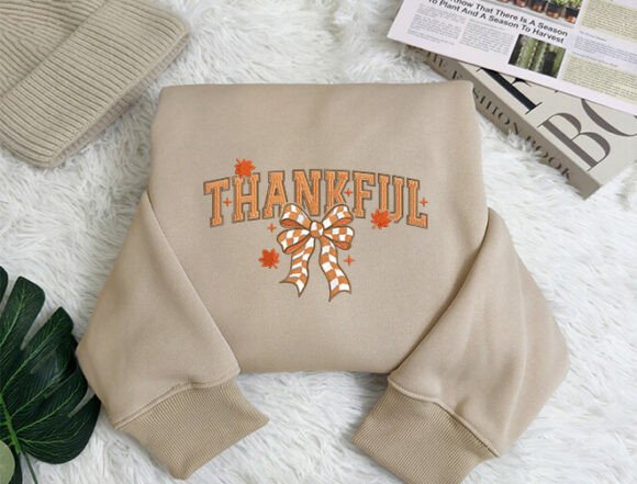 Thankful Bow Embroidery Design - Image 8