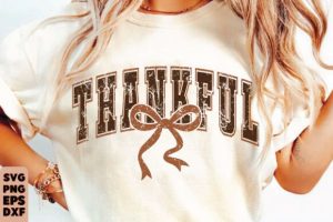 Thankful Coquette SVG, Thanksgiving SVG