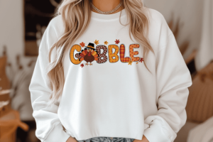 Alternative view of Thanksgiving Gobble PNG Shirt Design