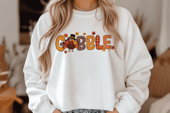 Alternative view of Thanksgiving Gobble PNG Shirt Design