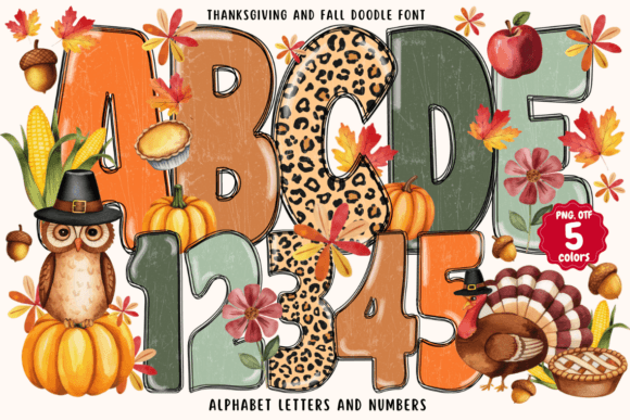Thanksgiving and Fall Doodle Font