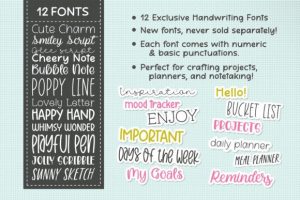 Alternative view of The Cute Handwriting Bundle Font