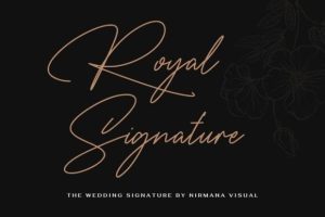 Alternative view of The Wedding Signature Font