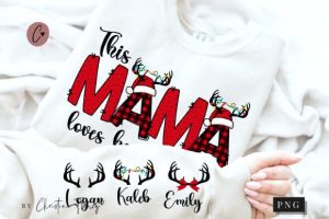 This Mama Loves Her Reindeer PNG