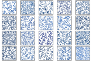 Alternative view of Tiny Blue French Toile Floral Pattern