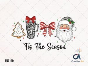 Tis the Season Christmas Santa Png