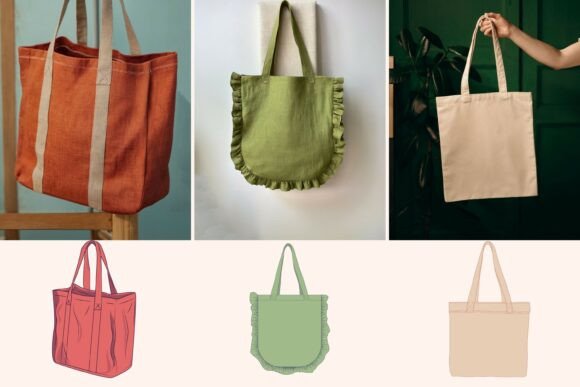 Alternative view of Tote Bag Sewing Pattern Bundle