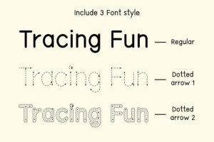 Alternative view of Tracing Fun Font