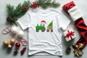Alternative view of Tractor with Christmas Tree